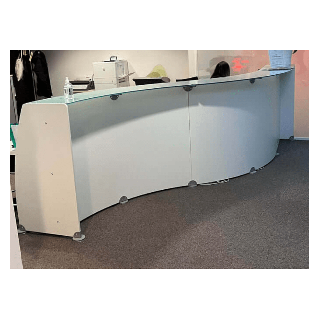 Banque d'accueil L400 blanc d'occasion - SOS BUREAU