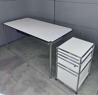 Pack bureau + caisson 3 tiroirs / Mobilier de bureau USM HALLER d'occasion - SOS BUREAU